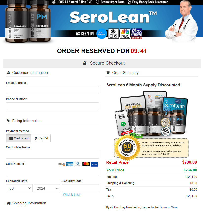 SeroLean Order Page